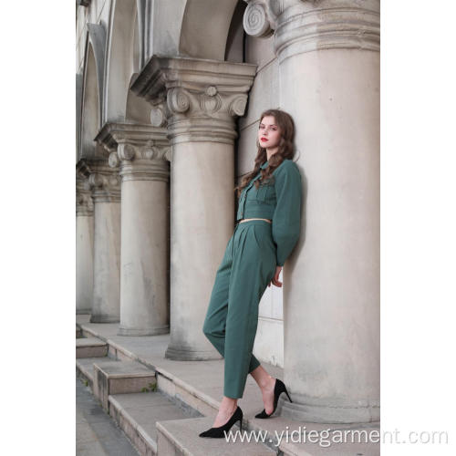 Green Army Trousers Women's Green Army Jacket and Trousers Supplier